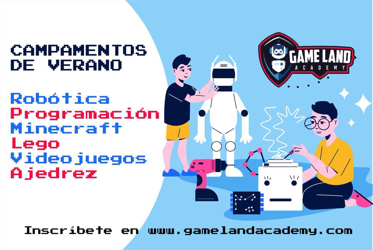 ☀️⛱ Vuelven nuestros campamentos de verano ‼️😎
Y lo hacen con novedades, esta vez puedes escoger entre jornada completa o media jornada!! 
Como siempre en las inmejorables instalaciones de <a href="/FCTAlgeciras/">Fundación Campus Tecnológico de Algeciras</a> 
¿Quieres saber más? 👇
gamelandacademy.com/producto/campa…
