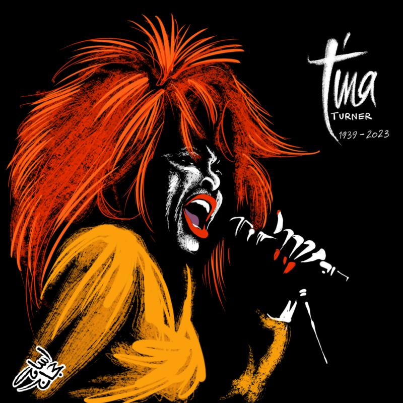 Cartoon da semana: 'Tina Turner' by Osama Hajjaj - Jordánia.