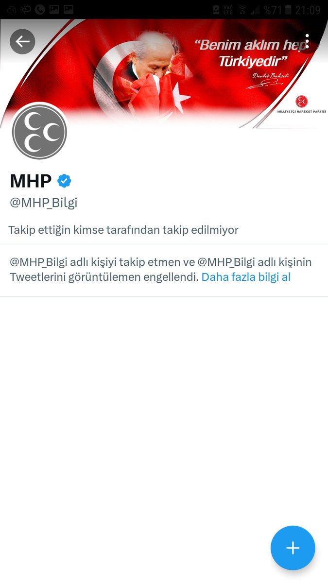 Yazdıklarımız mhp nin zoruna gitmiş olacak ki bizi engellemişler.Böyle engelleyerek mi vatandaşın sorunlarıyla ilgileniyorsunuz devlet bey?
@MhpTbmmGrubu
@_MHPistanbul_ 
@dbdevletbahceli
@Akparti
@RTErdogan
@herkesicinCHP
@kilicdarogluk
#MeslekLisesiSigortaMeselesi