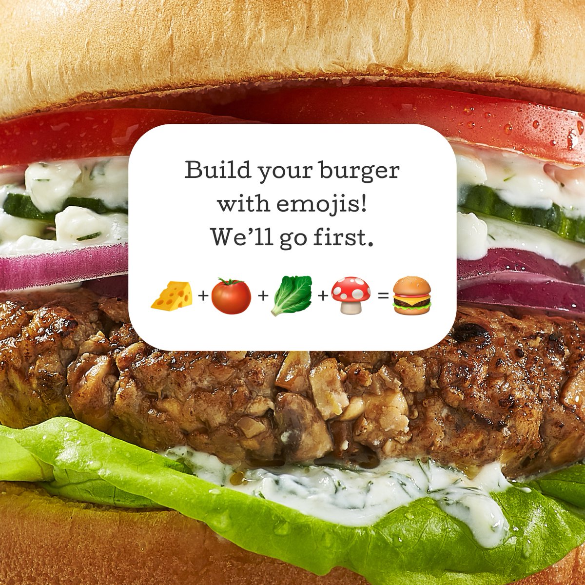 Sound off in the comments! How do you build your burgers? 🧀 + 🍅 + 🥬 + 🍄 = 🍔