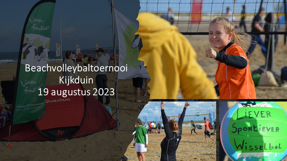 Beachvolleybaltoernooi van Liever Sportiever is eindelijk weer terug op zaterdag 19 augustus 2023! Het wordt gehouden aan het strand in Kijkduin.
Voor meer informatie en aanmelden ga naar lieversportiever.nl/beachvolleybal…