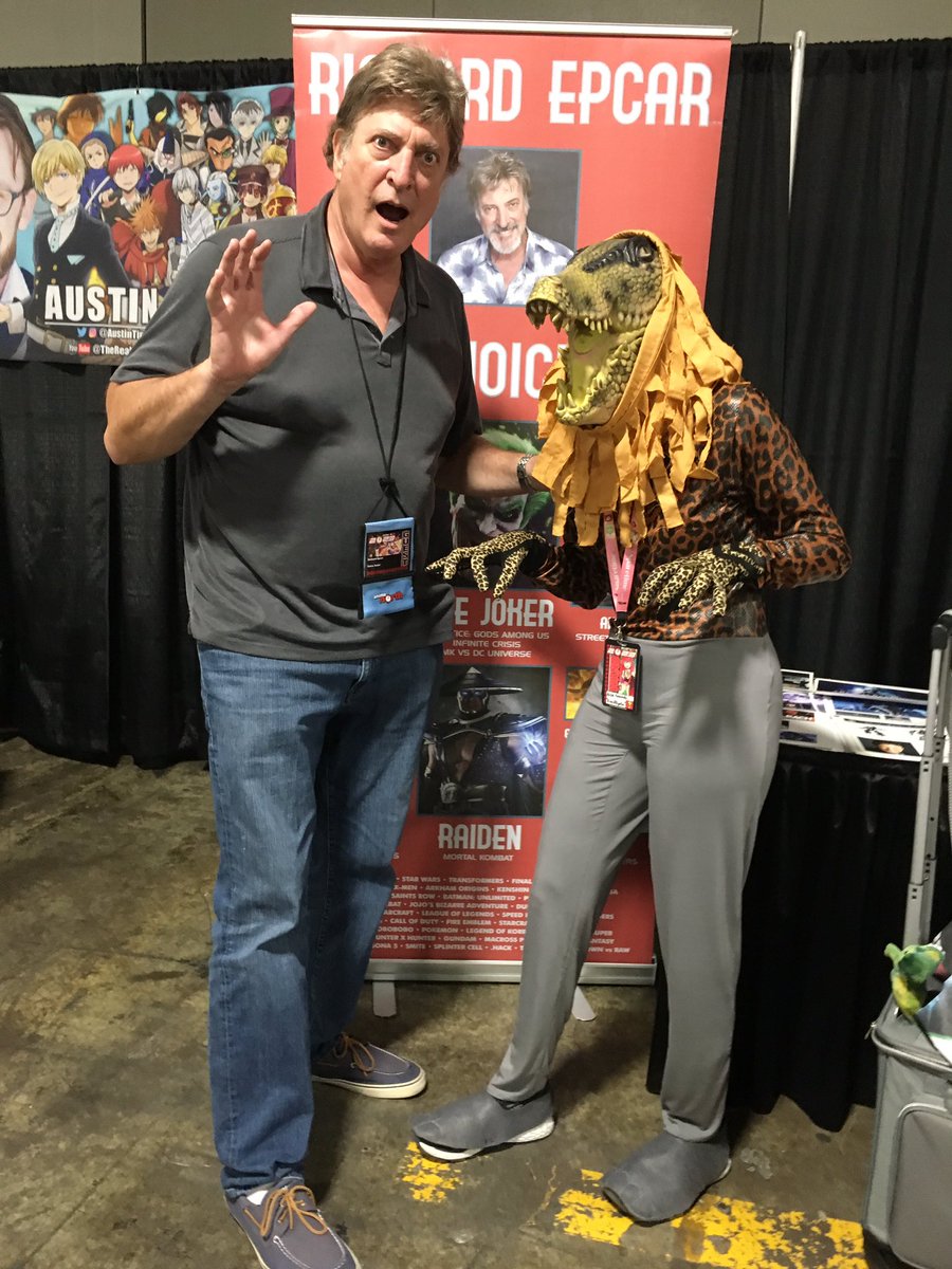 BiancAlligator's tweet image. #Ammit and @RichardEpcar at #AnimeNorth2023