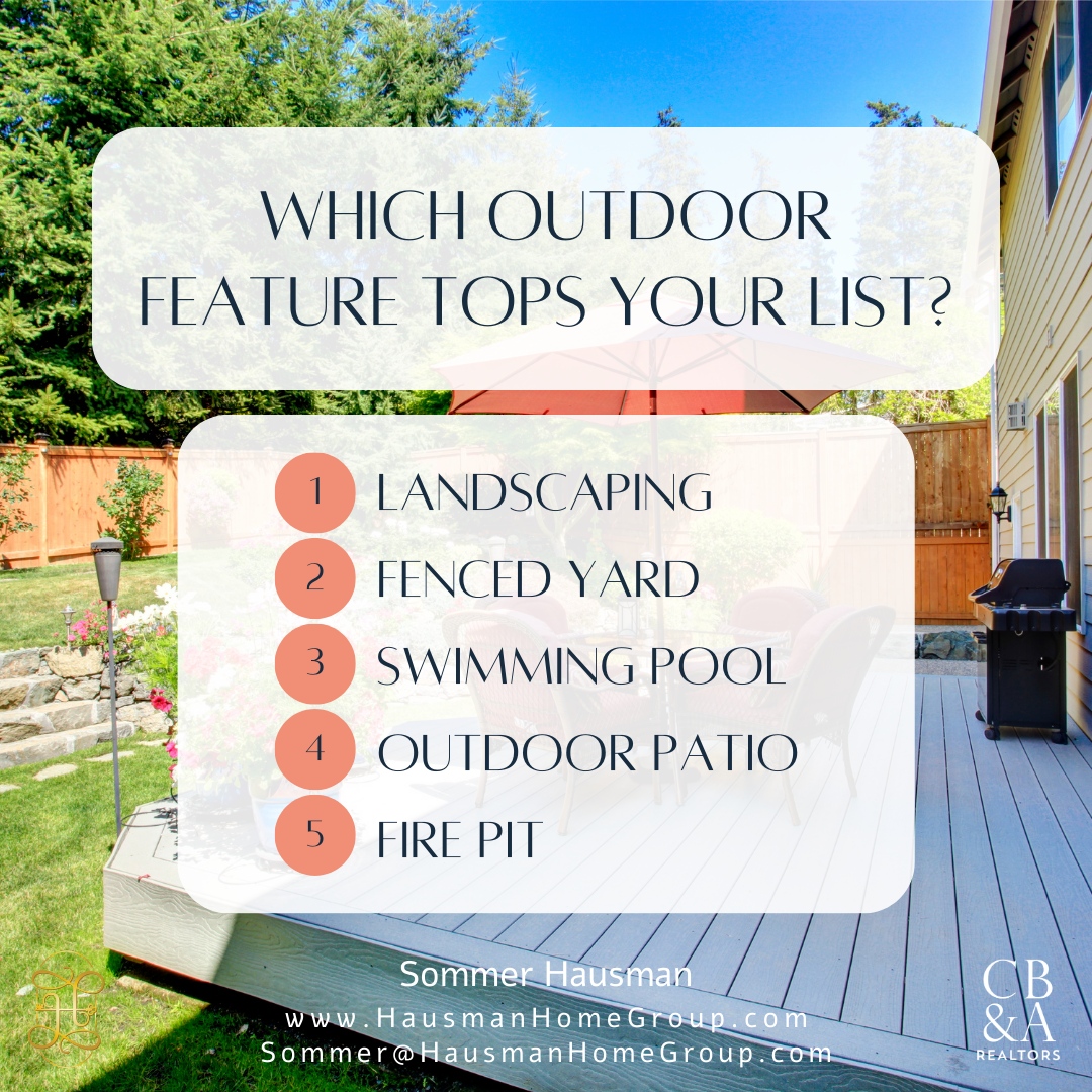 Spring is here, which means more time spent outdoors! Are you considering any of these improvements to your outdoor space?

#hausmanhomegroup #cba #haus2home #cbarealtor #realestate #realtor #Outdoor #Addition #Upgrade #HomeStyle #Pool #OutdoorLighting