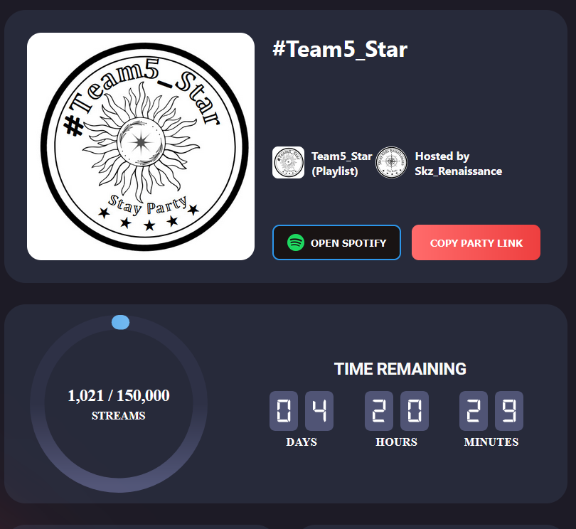 Skz_Renaissance's tweet photo. STAAAY 📢
El #Team5_Star ha llegado a los 1,000 streams 🥳🥳
Ya te uniste a nuestra batalla de stream⁉️
Si no lo has hecho recuerda que puedes unirte y ayudar a que IN LIFE llegue al billón de streams 😉
#Team5_Star
https://t.co/Ru9P2Xyyjr
#TeamS_Class
https://t.co/RmgR8Zk6mI https://t.co/3jLpvjb5YY