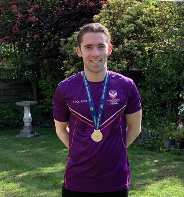 Well done to my eldest son AJ.  Smashing it at the Liverpool Lifesavings Comp 2023 racing for his Uni team Loughborough. 
Gold medal in the 4x50m relay 🥇
Great to see sunshine in Ramsbottom ☀️🕶 looking forward to tomorrow’s racing 🏊‍♂️
#WorkHardPays #LoveSport
@lborouniversity