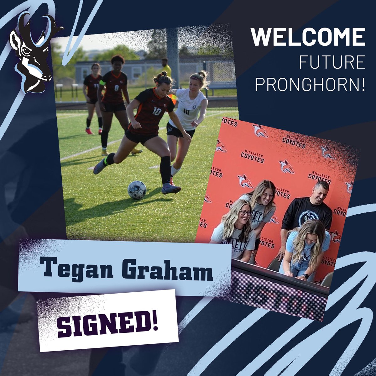 Excited to welcome our newest signing Tegan Graham from Williston, North Dakota! Welcome to the Pronghorn Family! #gopronghorns #pronghornpride