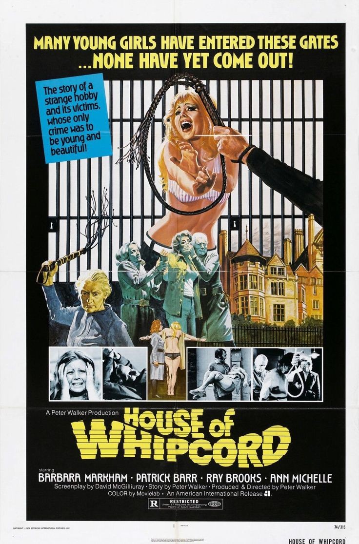 USA movie poster for #PeteWalker's #HouseOfWhipcord (1974) #BarbaraMarkham #PatrickBarr #RayBrooks #AnnMichelle #PennyIrving #SheilaKeith #RobertTayman #CeliaImrie