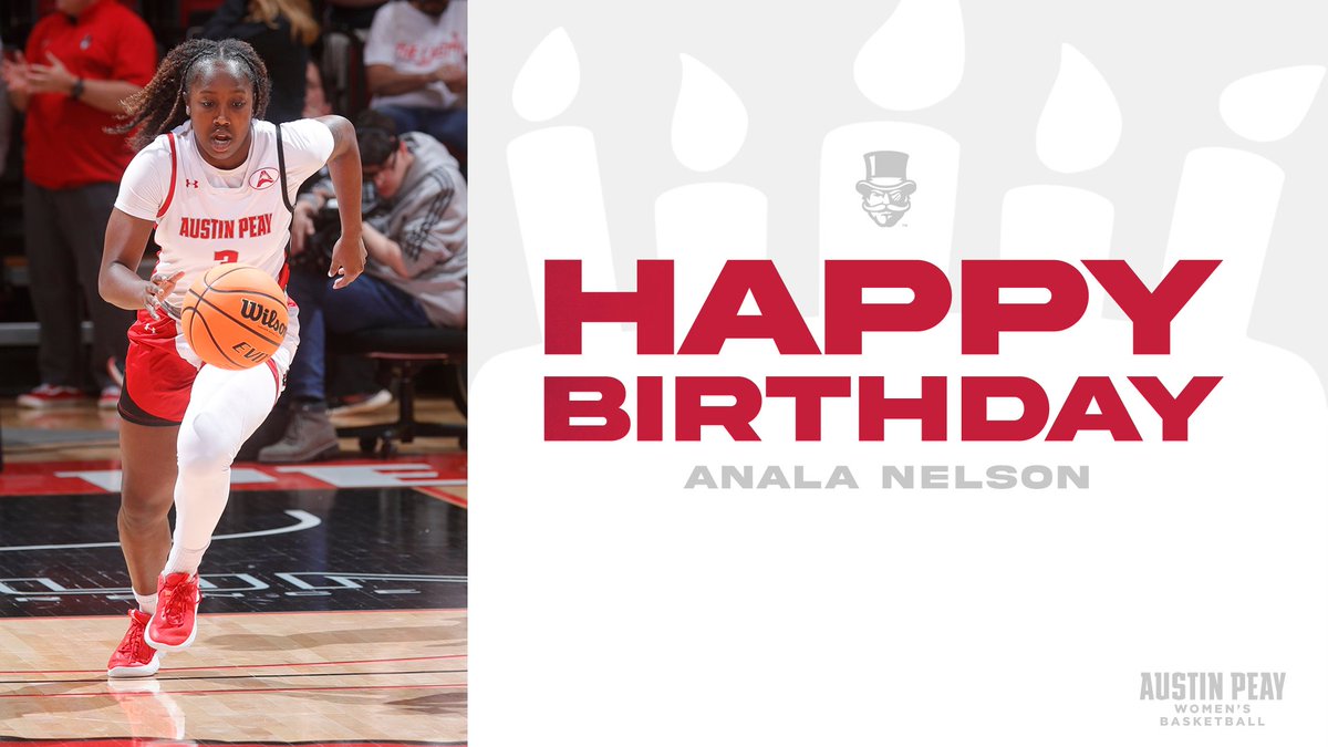 Austin Peay Women's Basketball (@govswbb) on Twitter photo Help us in wishing a very happy birthday to our very own <a href="/AnalaNelson2022/">Anala Nelson</a>! We hope you have a great day, Nala!π©π
#CodeRed | #LetsGoPeay Help us in wishing a very happy birthday to our very own <a href="/AnalaNelson2022/">Anala Nelson</a>! We hope you have a great day, Nala!π©π
#CodeRed | #LetsGoPeay