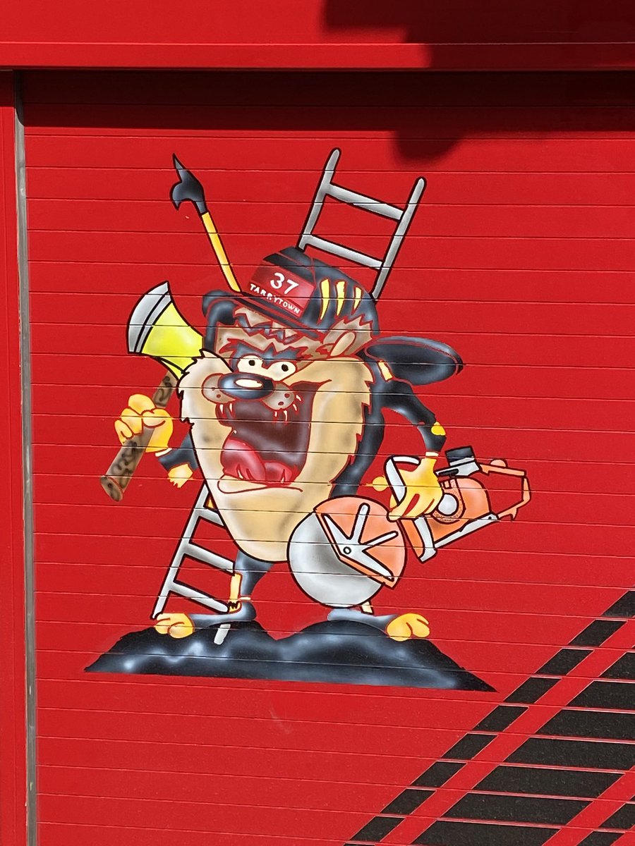 Spotted on a firehouse in westchester county, NY. It’s always cool to see people that embrace a character like Taz.