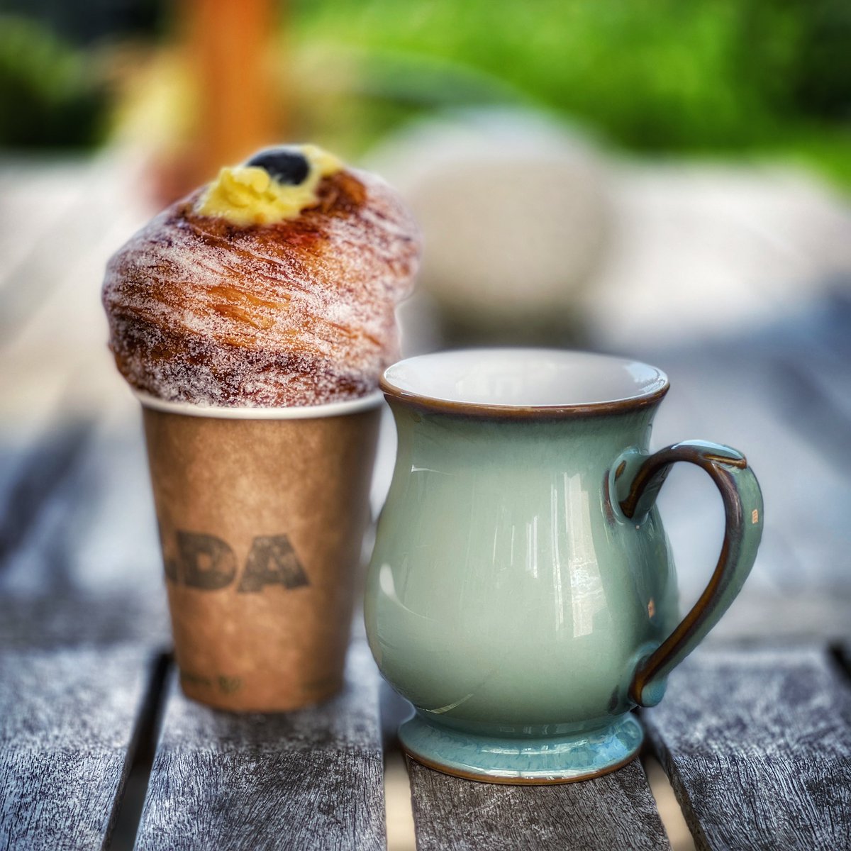 TicketyBooJon's tweet photo. My first cruffin. As a treat it was worth the £4.50 it cost from Faversham market this morning. https://t.co/XB3EoGGbp7