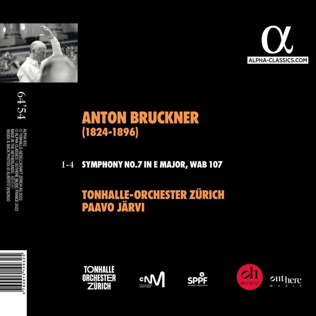 2. 
Anton Bruckner

Symphony No.7 in E major

Tonhalle-Orchester Zürich/Paavo Järvi [64:54]

안톤 브루크너(1824-1896)
c.1883; rev. 1885

'전체적으로 텐션이 강하고,
특히 느린 악장 
현의 아름다움이 각별하다'

paavojarvi.com/portfolio-item…