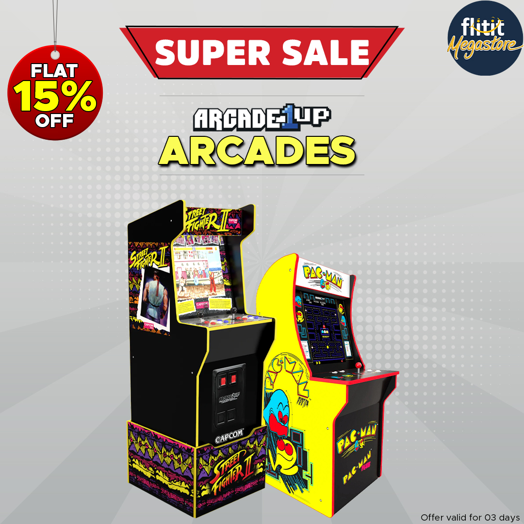 FLAT 15% off | #arcade1up GAMING ARCADES!
.
SUPER SALE | Don't miss the chance | Shop now!
.
#flitit #flititmegastore #supersale #supersaledxb #dxb