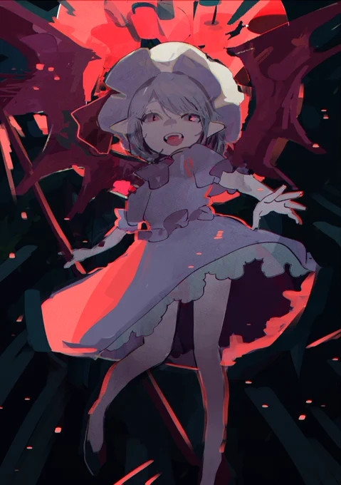 #深夜の真剣お絵かき60分一本勝負 40分くらいで レミリア