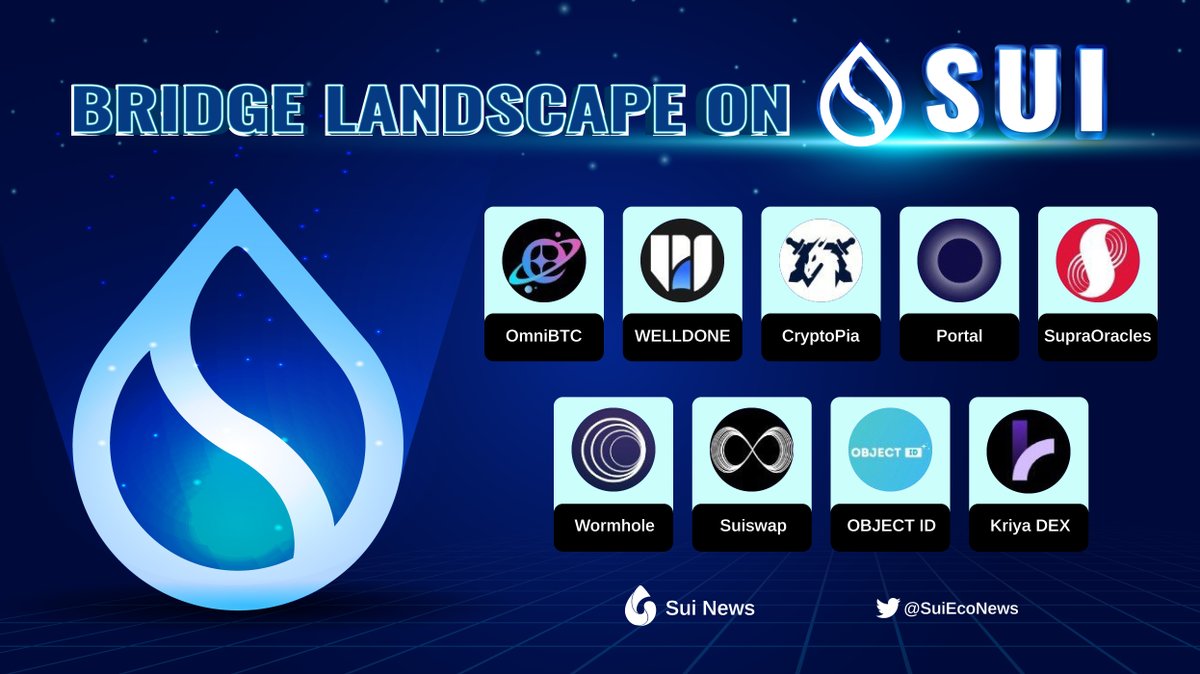 SuiEcoNews's tweet photo. 🌉 BRIDGE Landscape On @SuiNetwork 

👉 @SuiNetwork has a number of benefits when it comes to luring investors and fostering future expansion

Let's check all Bridge projects 👇

#SUI #SuiNetwork #SuiNews #BuildOnSui https://t.co/bGpe05qqk7