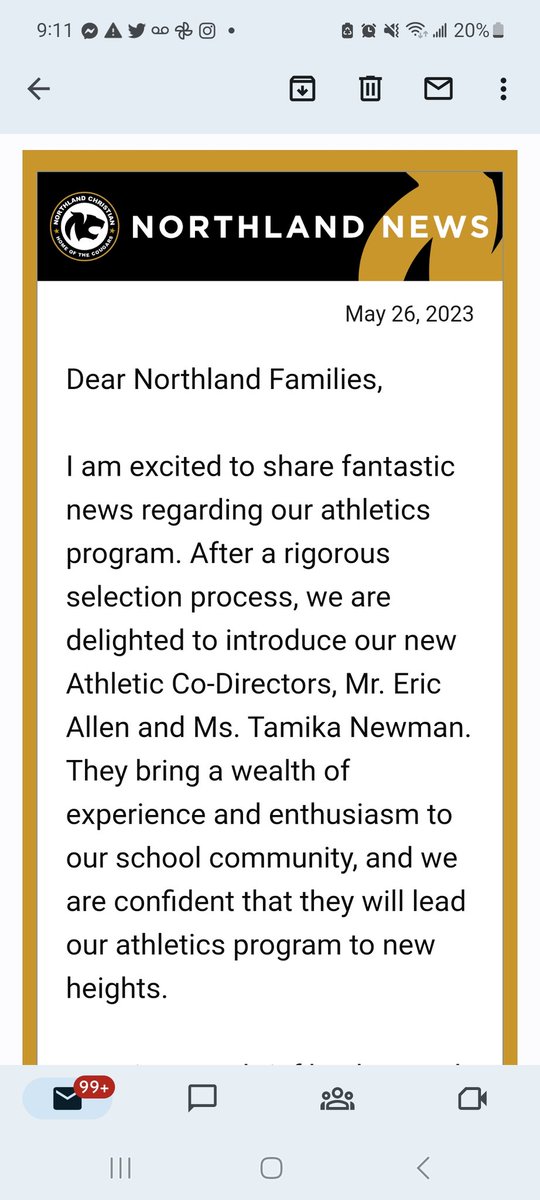 CoachNoExcuses's tweet photo. I am grateful to be named Co- Athletic Director at Northland Christian School. It is a really special place.

#victoryforever https://t.co/Fq2ev1XPpk