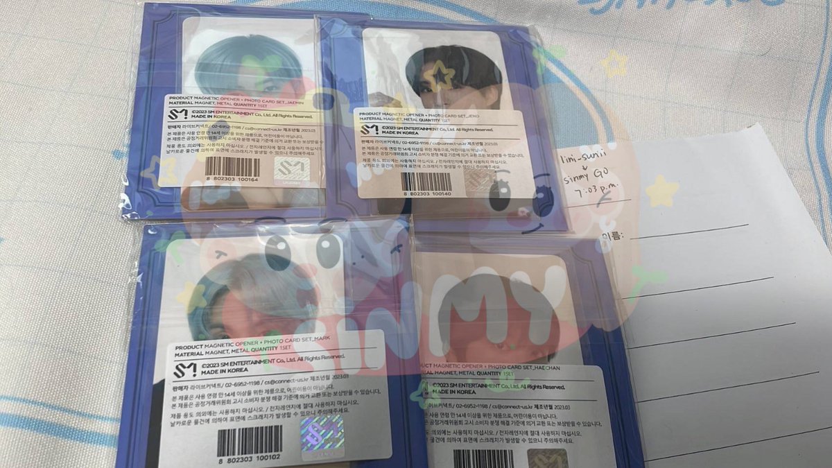 WTS // Want to sell
MD Home NCT Magnetic Opener
(Ready Kr)
185k/each 
Dp 100k 
Ready : jeno, jaemin
✅️ada GO
✅️Harga bersih ina 
✅️include packing
📍Jakarta
t. Nct dream jeno jaemin pc md home