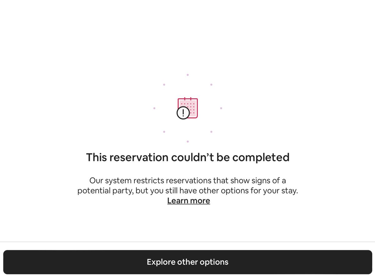 pjlamberson's tweet photo. @Airbnb Your party risk algorithm needs some work. I haven't been a risk for trashing an airbnb since before you were born. https://t.co/gcDRKHzAFV