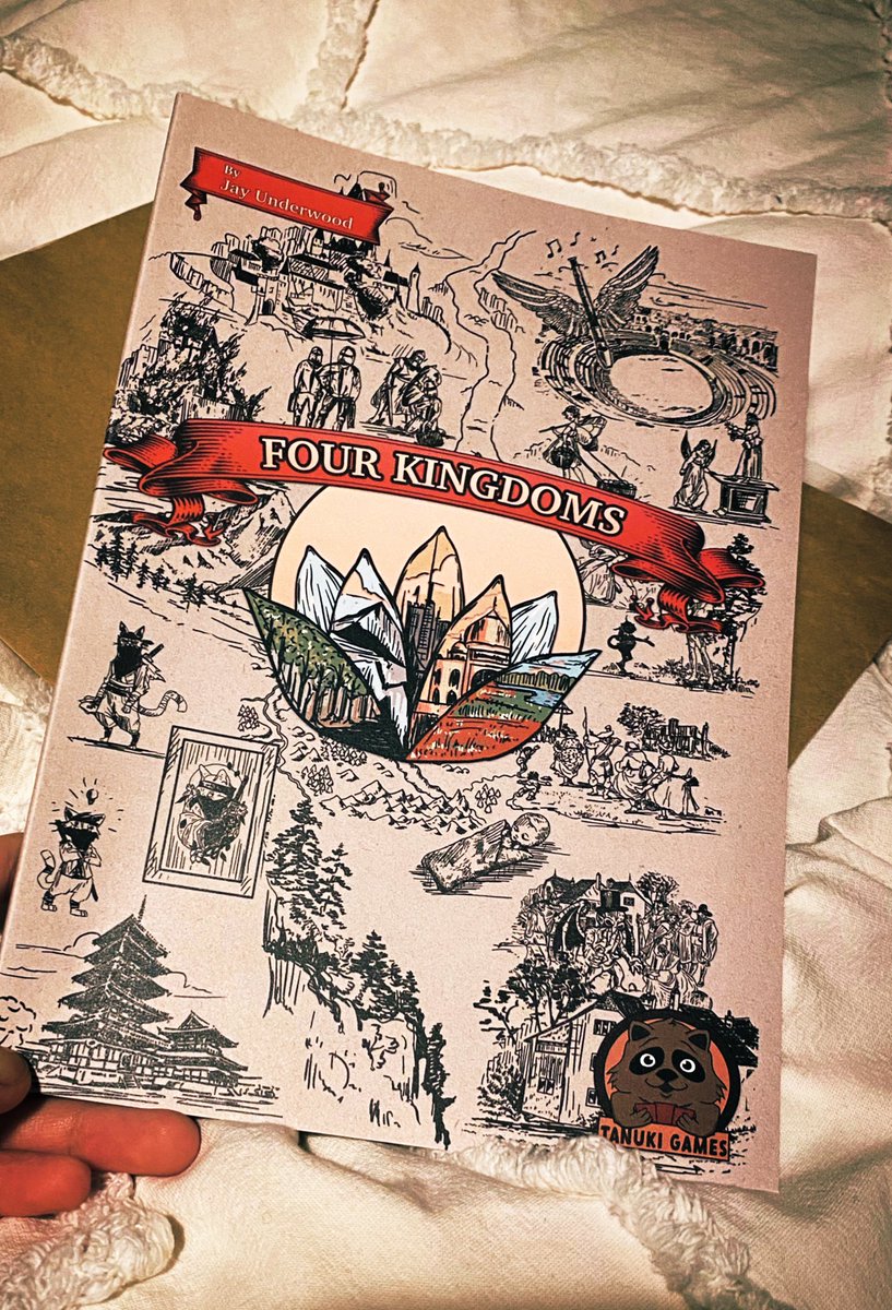 bg_kanna's tweet photo. Tanuki Games @TanukiGamesJPさんの #FourKingdoms (四国志)

真っ白な紙を準備して、友達と一緒に壮大な歴史を「絵」で書き込んでいくTTRPG！

普段日本でどんなお仕事をしているとか今までや今後の活動を少しお聞きしてファンになっちゃいました。魅力的な方々。応援😚
https://t.co/85V47i11DM https://t.co/Esc0OEdYeV