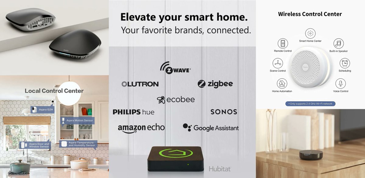 Explore #ZWave &amp; #Zigbee hubs from #Aqara, #Ezlo, &amp; #Hubitat for your #smarthome. #700series Z-Wave hubs from Hubitat &amp; Ezlo for better range &amp; faster device communication. Aqara Zigbee hubs w/ camera or speaker functionality. Shop all at #MemorialDaySale: buff.ly/431xa6y