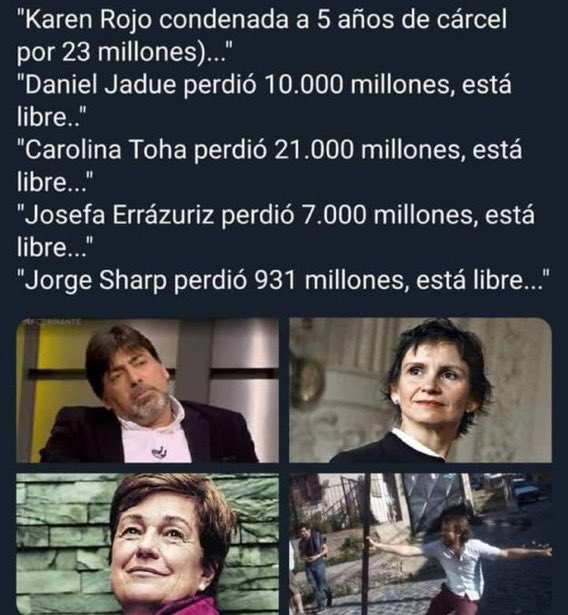 @Romeovi13873044 Ojalá q TODOS los SINVERGÜENZAS no puedan nunca más ejercer un cargo d elección popular y si son culpables, penas ejemplificadoras PERO la justicia hacia un lado, es super lenta y ciega