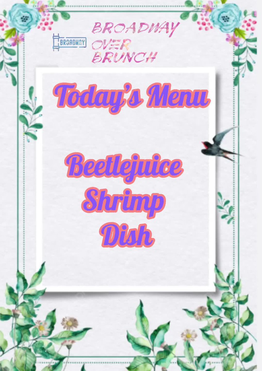 bwayoverbrunch's tweet image. Enjoy #TodaysMenu with a very special shrimp dish, courtesy of our favorite demon, Beetlejuice