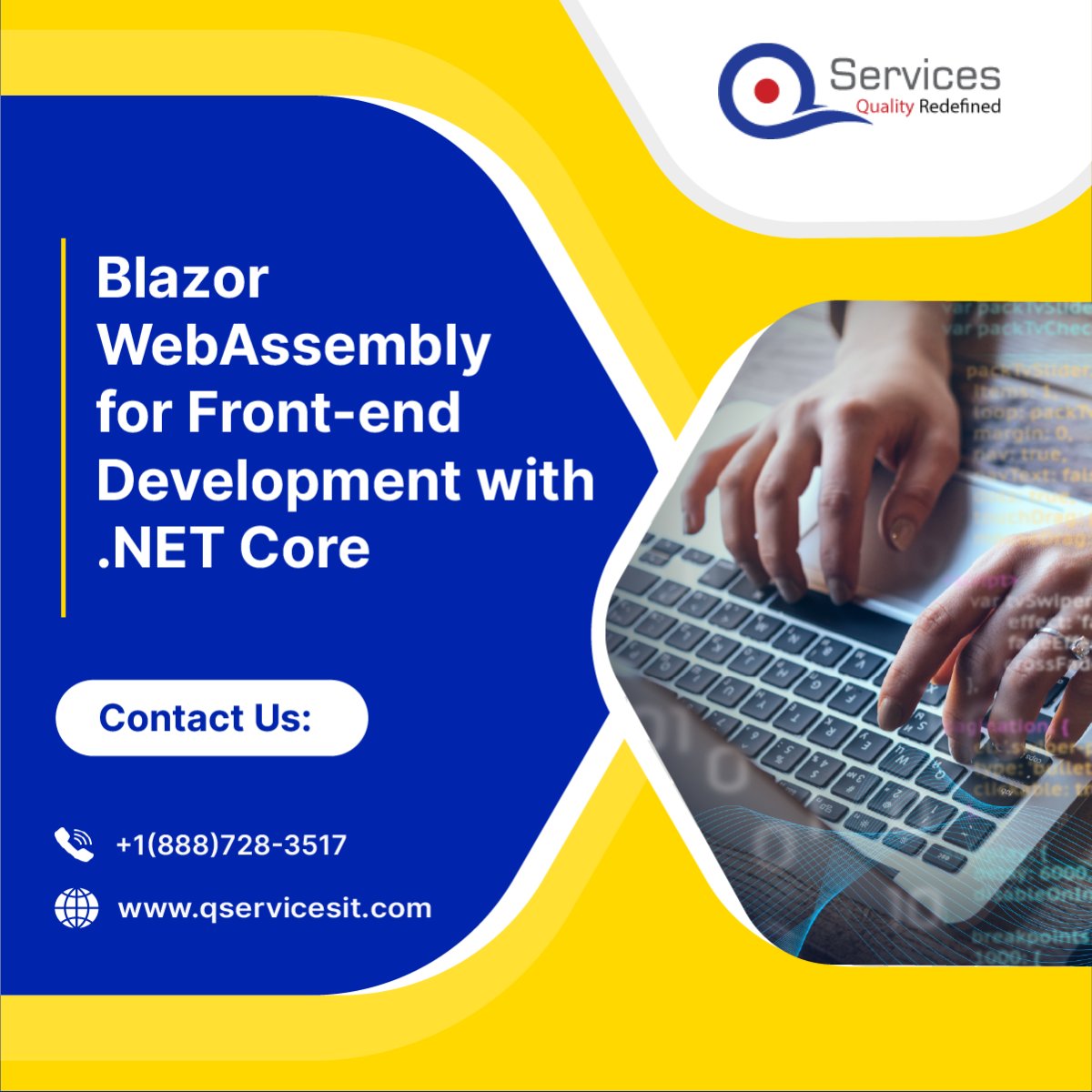 Blazor WebAssembly is a framework that allows developers to build interactive and dynamic web applications using .NET Core and C#. 

𝐅𝐨𝐫 𝐦𝐨𝐫𝐞 𝐢𝐧𝐟𝐨𝐫𝐦𝐚𝐭𝐢𝐨𝐧: qservicesit.com

#netcore #webassembly #webassemblydev #blazorassembly #netcore #QServices