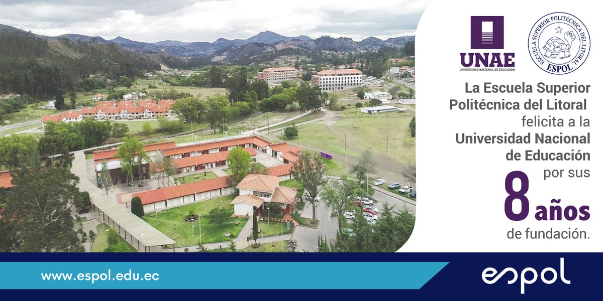 Hoy la <a href="/UNAEcuador/">Universidad Nacional de Educación UNAE</a> celebra sus 8 años de fundación. Esta institución forma profesionales de la educación con compromiso ético, que transforman el Sistema Nacional de Educación. #SomosPúblicas #SomosCalidad #EducarEsPrioridad