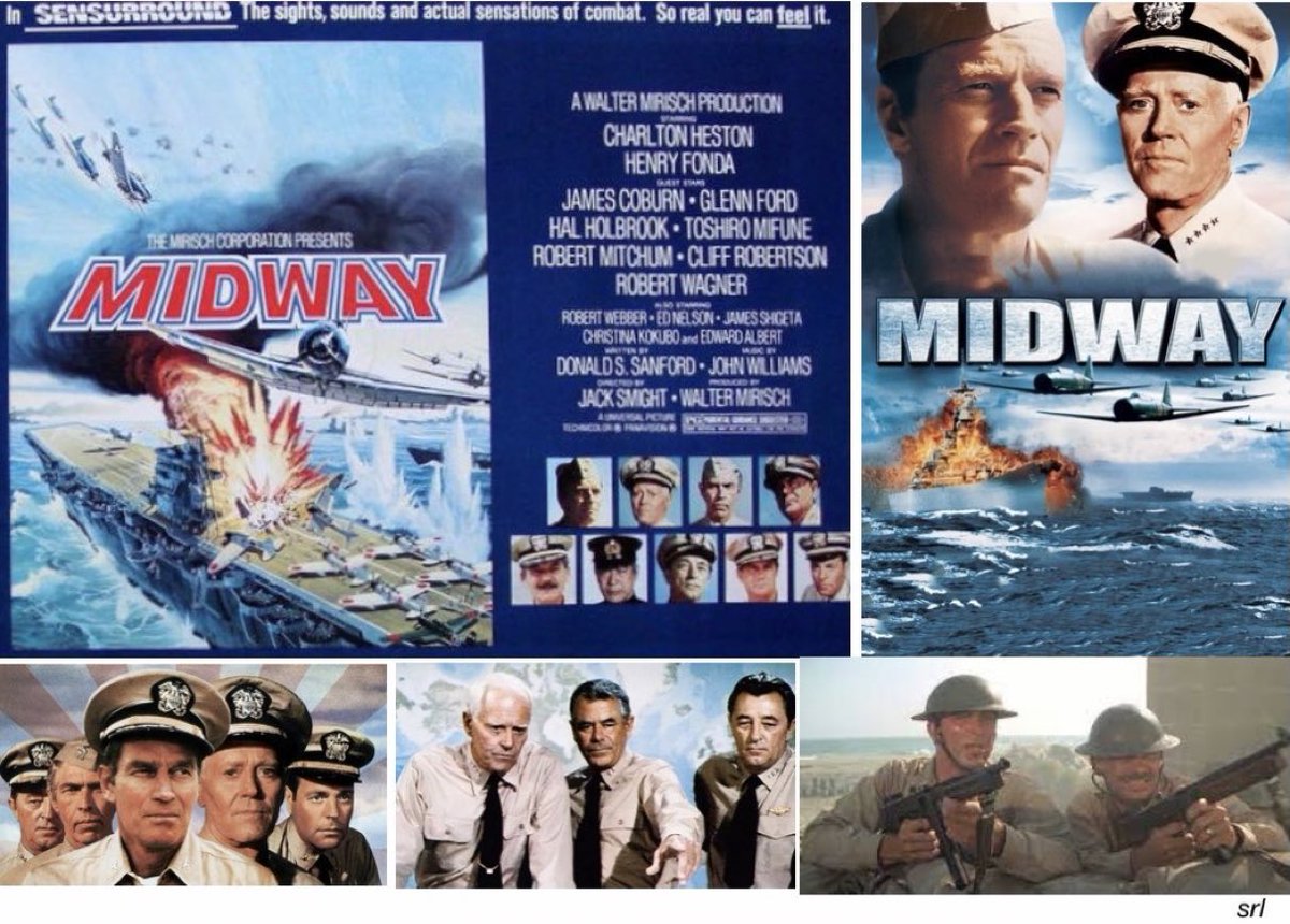 4:25pm TODAY on @ITV4

The 1976 #War film🎥 “The Battle of Midway” directed by #JackSmight & written by #DonaldSSanford

🌟#CharltonHeston #HenryFonda #JamesCoburn #GlennFord #HalHolbrook #ToshiroMifune #RobertMitchum #CliffRobertson #RobertWagner

🎶score by #JohnWilliams