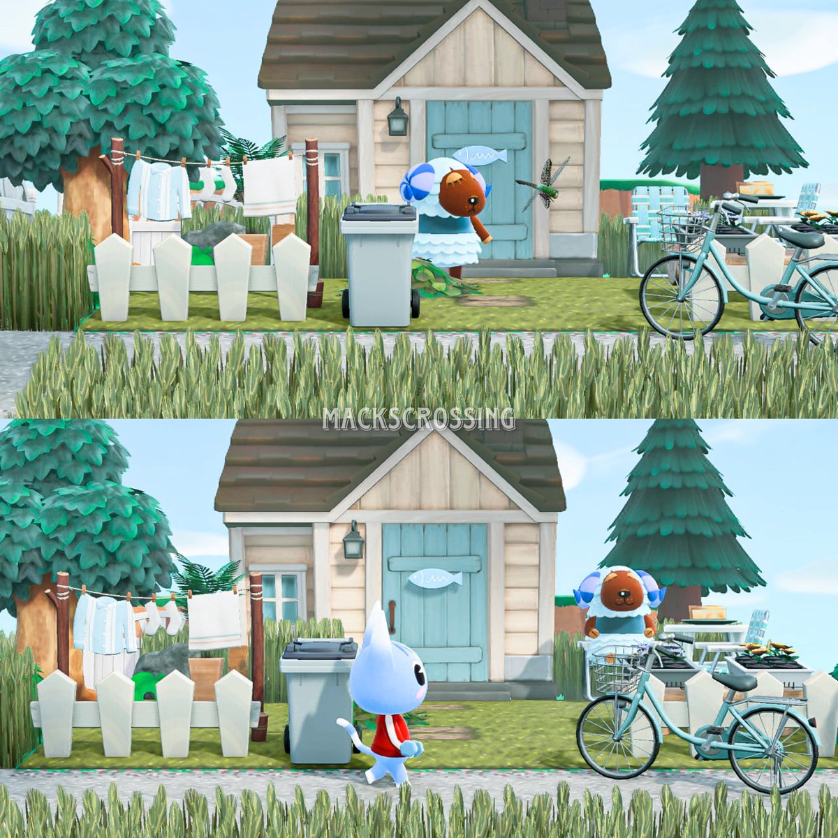 mackscrossing's tweet photo. saturday mornings ☀️🍃🪻🌳
——————————————
 #animalcrossingdesigns #acnh #animalcrossing #acnhinspo #acnewhorizons #acnhexterior #animalcrossingnewhorizons https://t.co/2Xl5kEpvXh