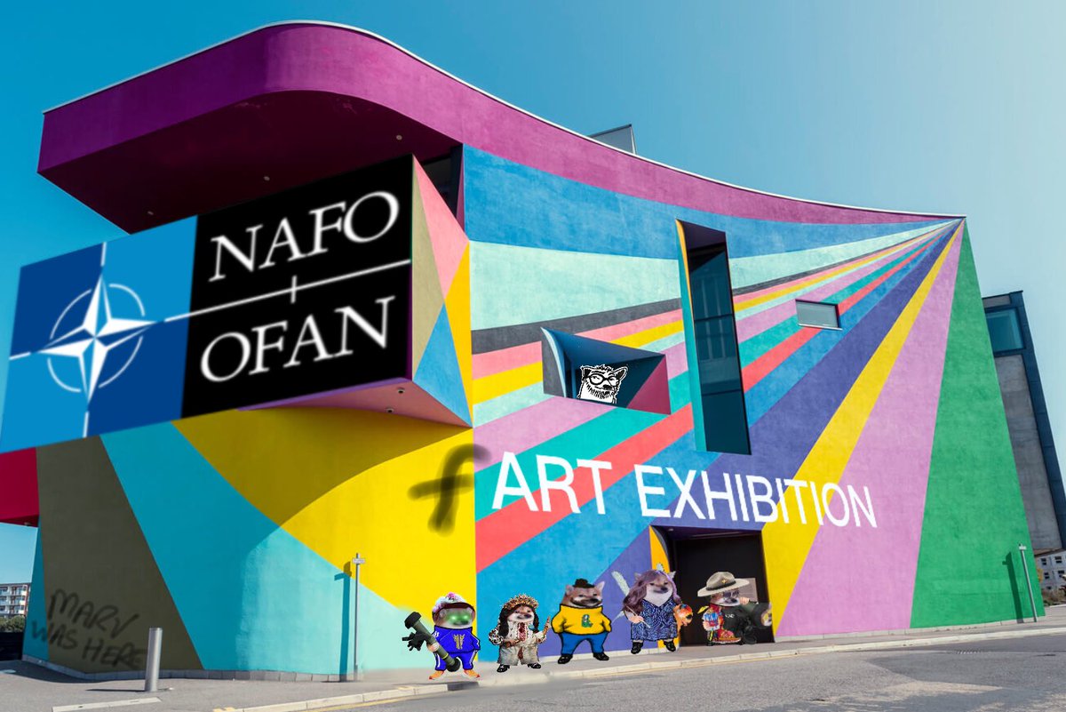 Update on the NAFO Art Exhibition, fellas

We have been busy getting the gallery ready for you all, we had some unexpected visitors last night 🙄
Hopefully everything will be shipshape for the grand opening next week.