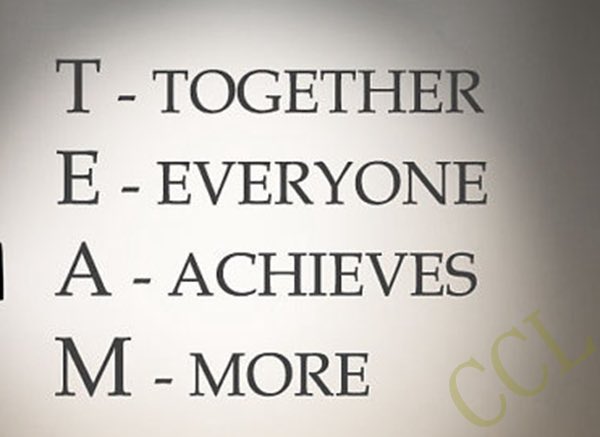 There is no “I” in team!