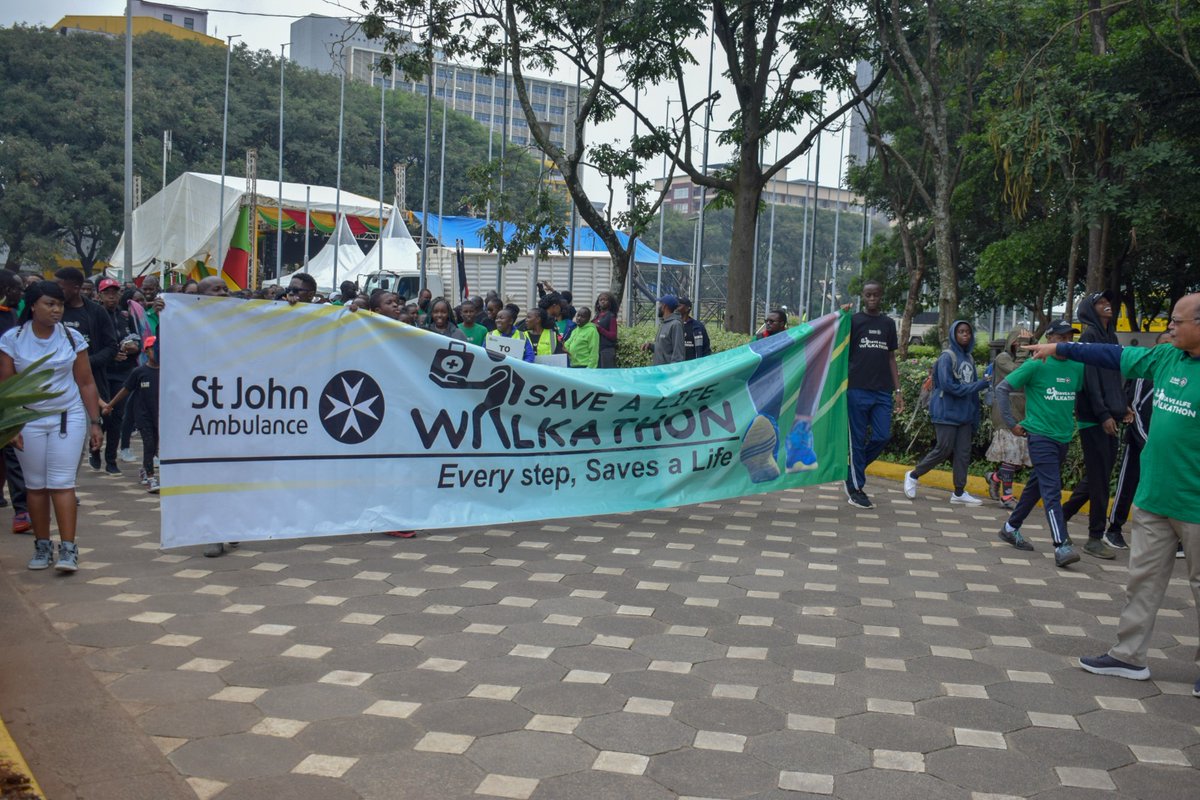 Over 3500 members comprising of St John  Kenya dolphins,cadets,links,adults and members of the general public came together to mark the annual St John Save a Life Walkathon today.