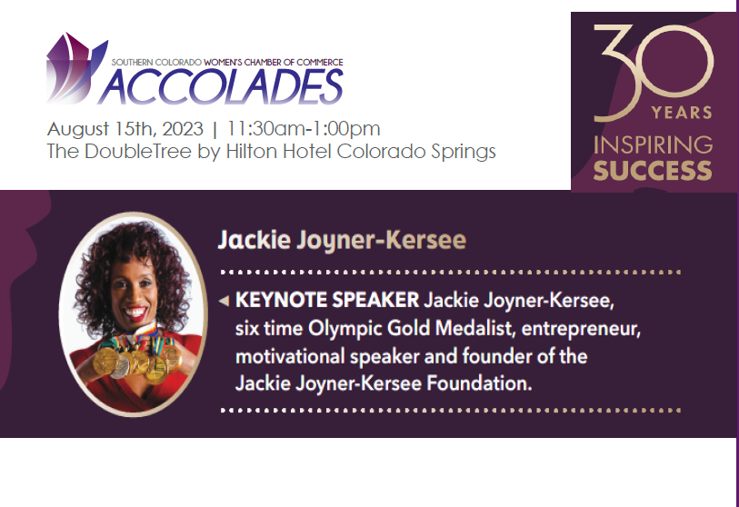 #SCWCC - Jackie Joyner-Kersee, 6 time Olympic Gold Medalist. Get your tickets for  Accolades 2023