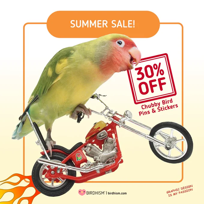 It's sale time! 🔥🔥🔥 If you're interested in cute Chubby Bird goodies: birdhism.com Sale lasts from May 27th-29th 2023 #MemorialDaySale
