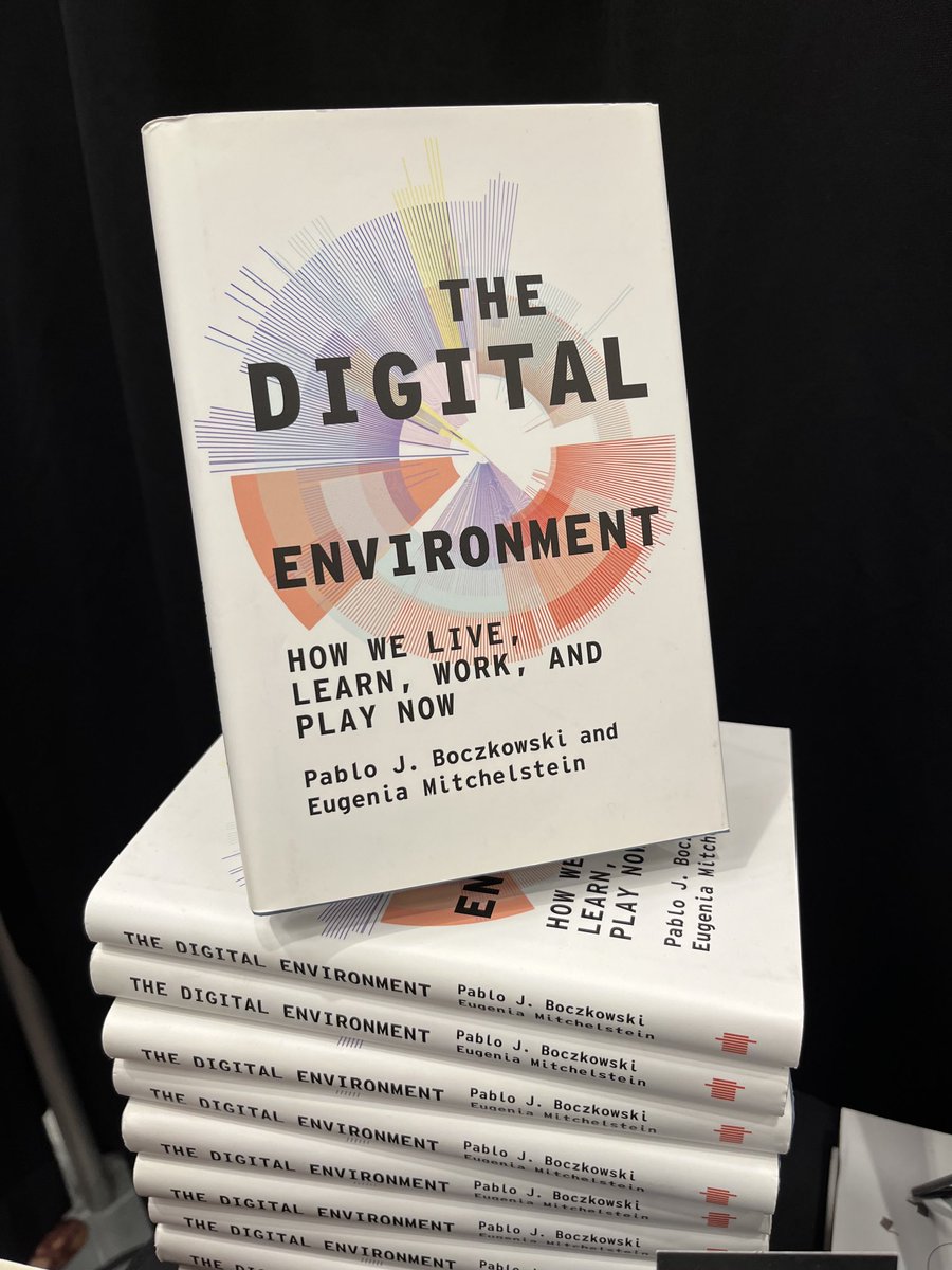 Gita Manaktala (@sylviamath) on Twitter photo Don’t miss <a href="/PabloBochon/">Pablo J. Boczkowski</a> and Eugenia Mitchelstein this Sunday at 10:30 am for a signed free copy of The Digital Environment at #ICA2023 #ICA23 <a href="/mitpress/">The MIT Press @mitpress.bsky.social</a> booth in the exhibit hall. Don’t miss <a href="/PabloBochon/">Pablo J. Boczkowski</a> and Eugenia Mitchelstein this Sunday at 10:30 am for a signed free copy of The Digital Environment at #ICA2023 #ICA23 <a href="/mitpress/">The MIT Press @mitpress.bsky.social</a> booth in the exhibit hall.