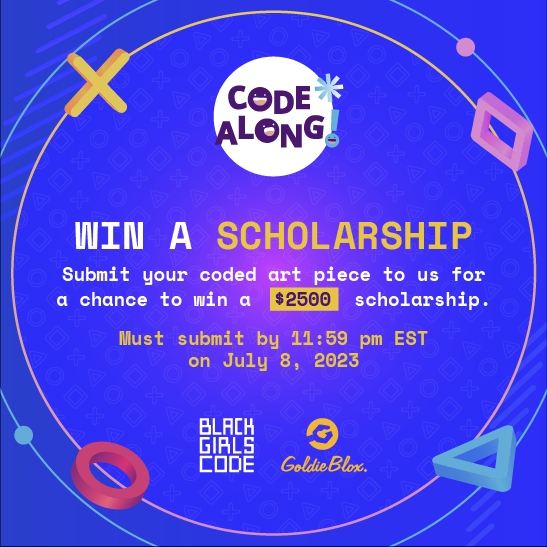 We have teamed up with @goldieblox to give away thousands of dollars in scholarships 🤑! Students will need to use their new #CODEAlong skills to code a chance to receive a #scholarship. Will YOU be one of the lucky winners? More details can be found at youtu.be/gTAs9u_gfRs