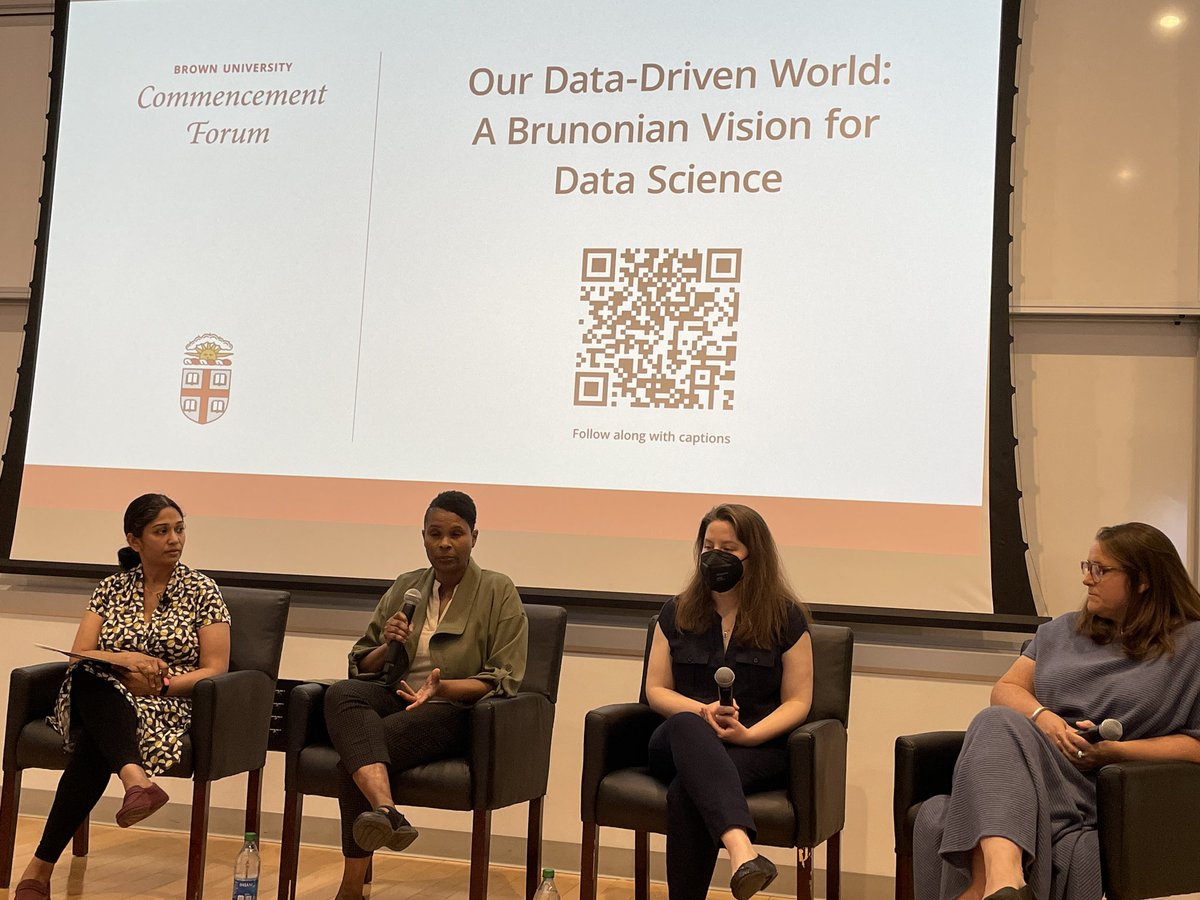 Eric Andersen (@eric_andersen) on Twitter photo Love that this panel on Data Science at <a href="/BrownUniversity/">Brown University</a> is all women! Some incredible examples of how data is used across public health and information communication, physical sciences, and Africana studies #BrownReunion Love that this panel on Data Science at <a href="/BrownUniversity/">Brown University</a> is all women! Some incredible examples of how data is used across public health and information communication, physical sciences, and Africana studies #BrownReunion