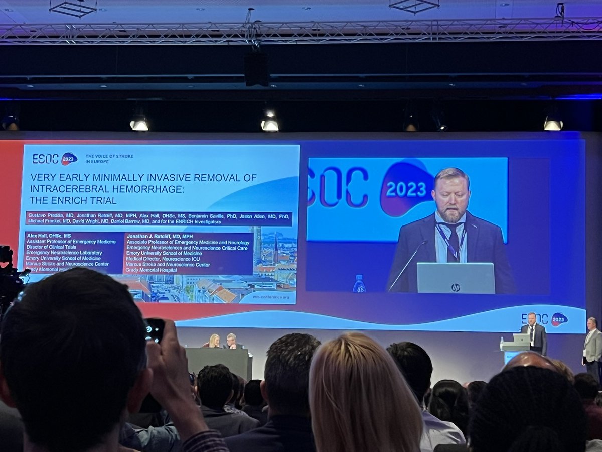 Had a great time presenting my work and seeing the results of many new stroke trials at my first #ESOC2023!
