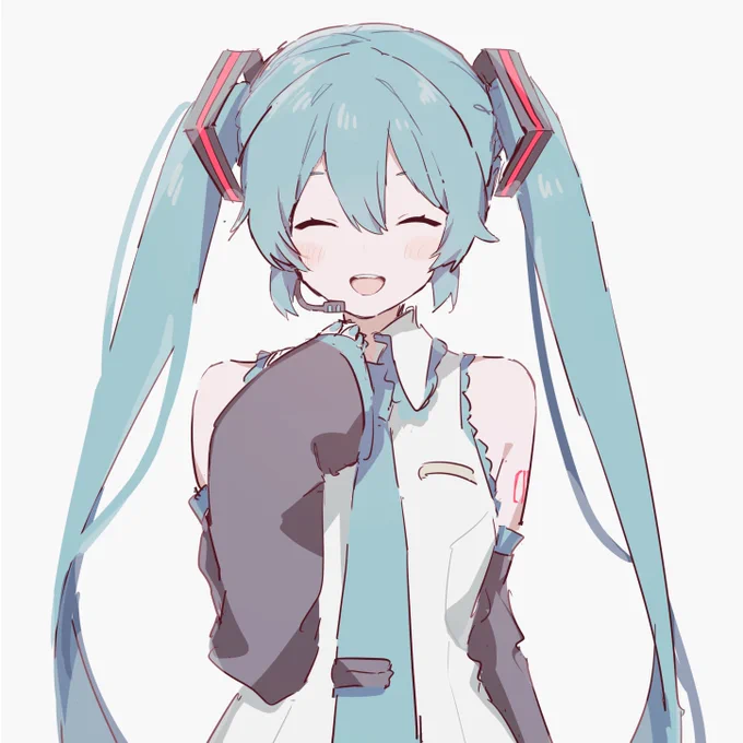 (ミクさんの笑顔かわいいから再掲しちゃお) #初音ミク
