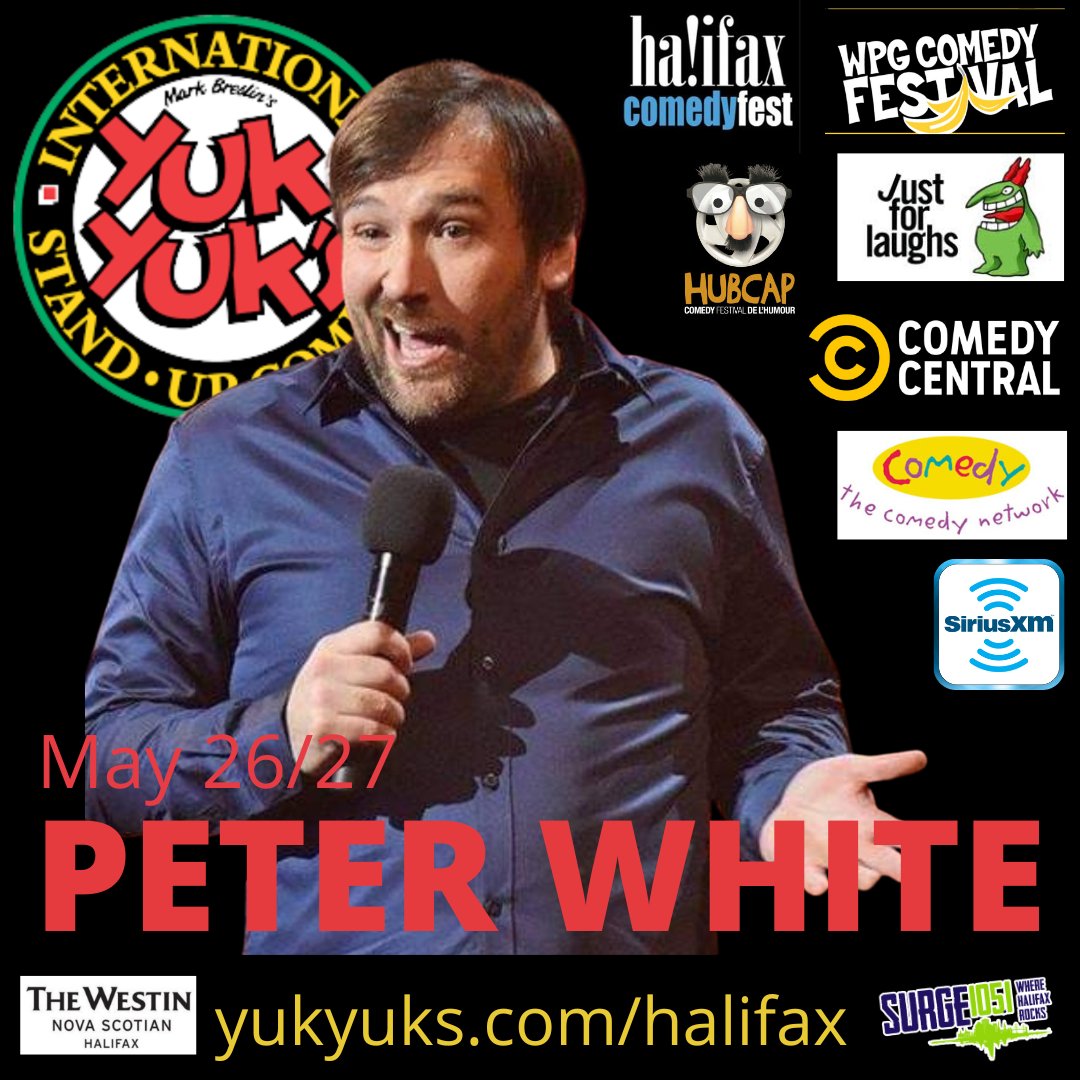 HalifaxYukYuks's tweet photo. Only 10 tix left for tonight with @PeterAWhite headlining! @MaxMarcusComedy @RebeccaTKaplan and @kjhickeylol rounding out the killer lineup! @yukyuks @EconomyShoeShop 
Grabs yours asap at https://t.co/9Fyi6MGpYg ! https://t.co/A3YYWW4wHu