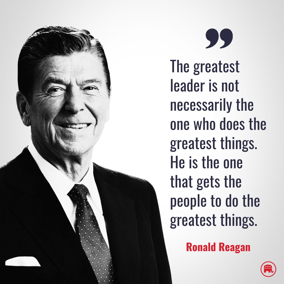 Republicans's tweet photo. Be the leader Ronald Reagan wants you to be. https://t.co/xqwznw9j3r