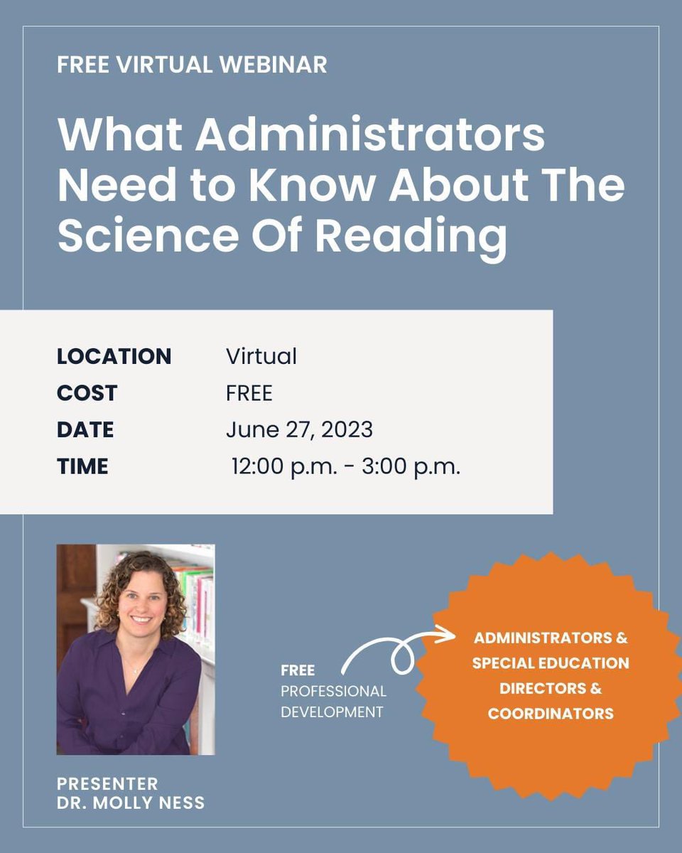 ReadingLeagueIL's tweet image. Check this out from our friends at the Illinois SLD Support Project! 

Share this phenomenal learning opportunity with the administrators in your networks. 🧠 📚 ✍️ 

#KnowBetterDoBetter