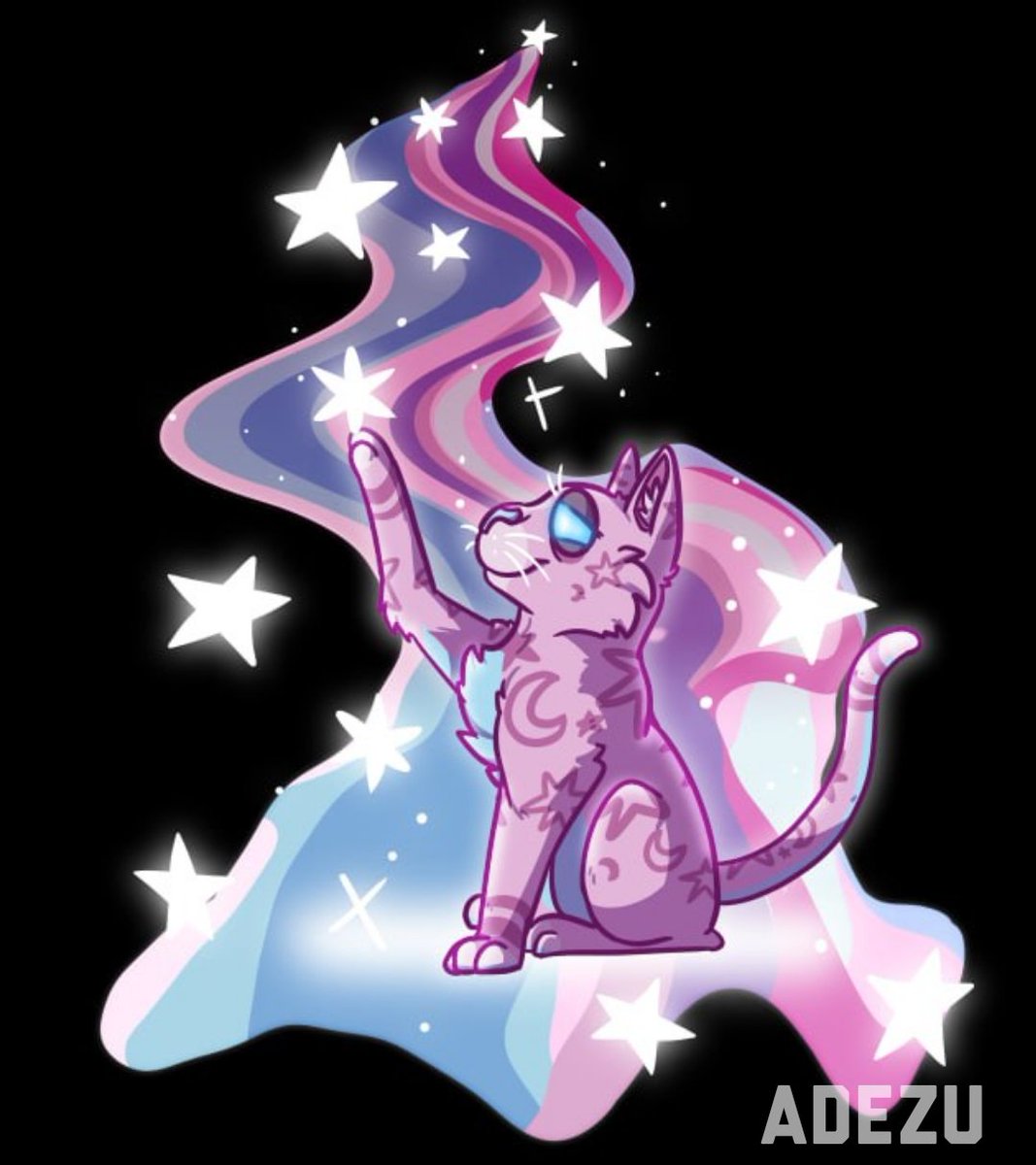 Cute pastel galaxy cat icon