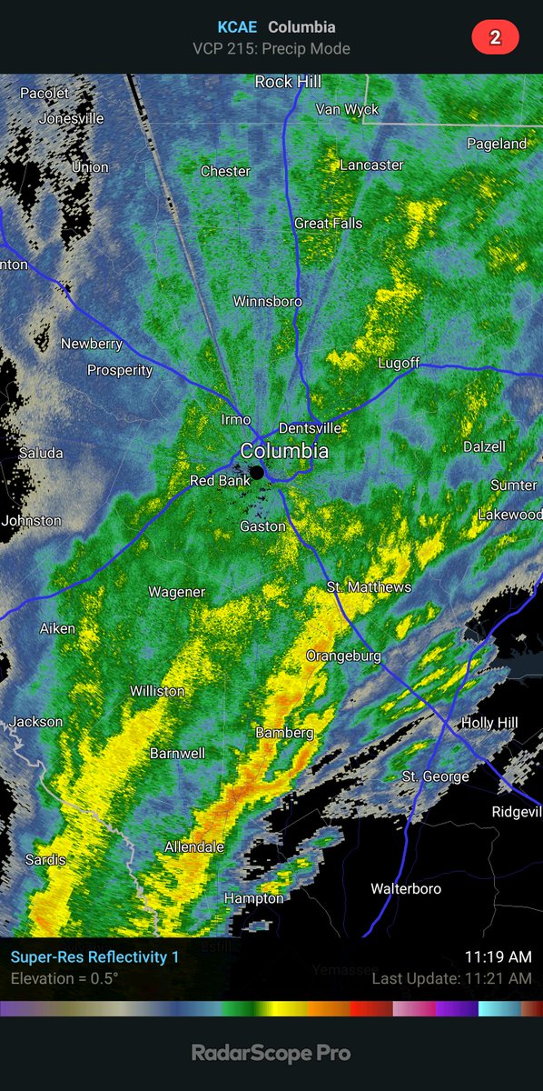 It's 53° and raining... Kinda miserable for late May 🙃 #scwx #caewx #wltxwx