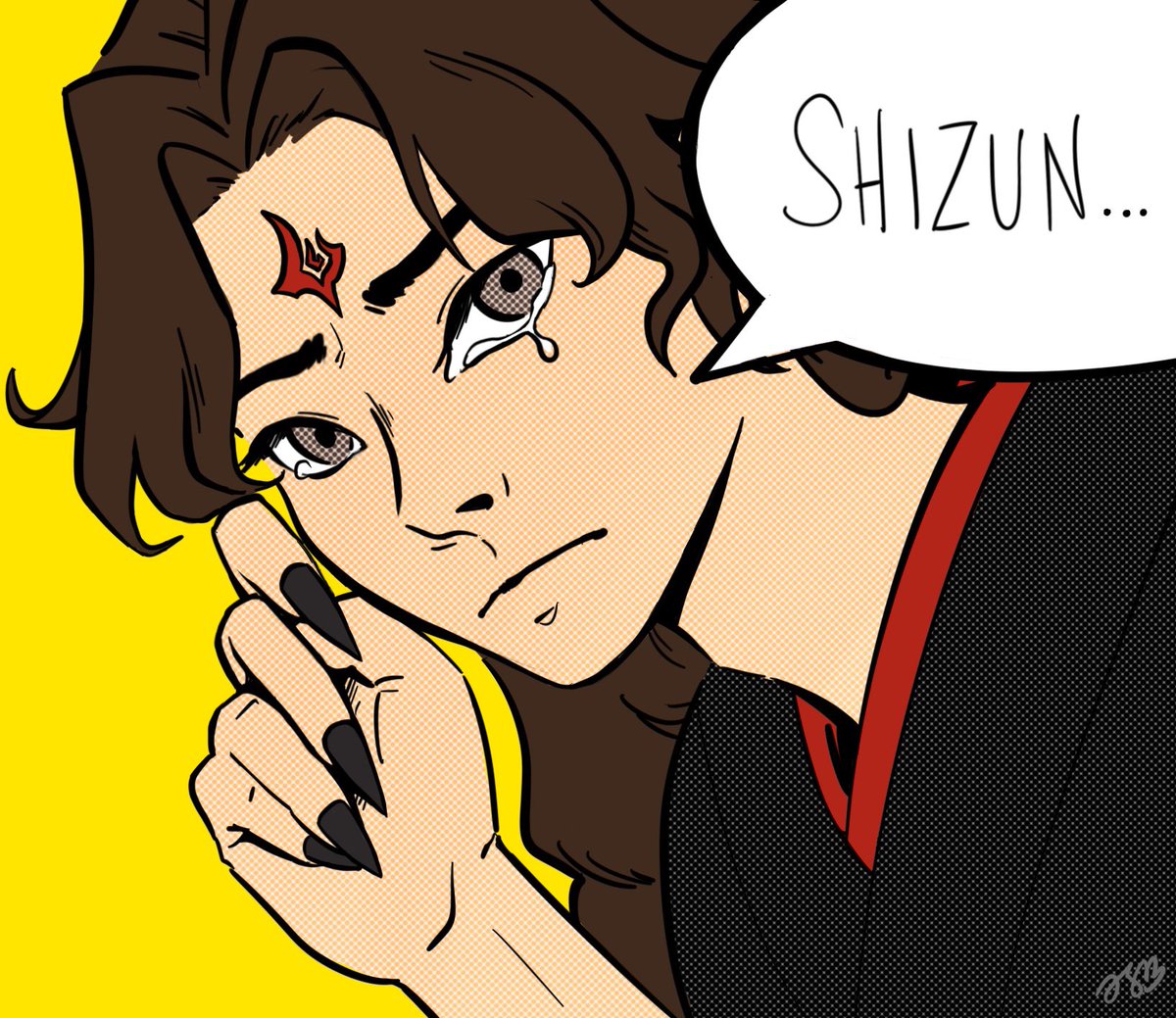 teleportwarning's tweet photo. I very much wanted to do some sort of classic art inspired piece for the @MXTXMuseumGala but instead you get Luo Binghe in the style of Roy Lichtenstein for reasons that should be obvious. https://t.co/cfYtgkfvip