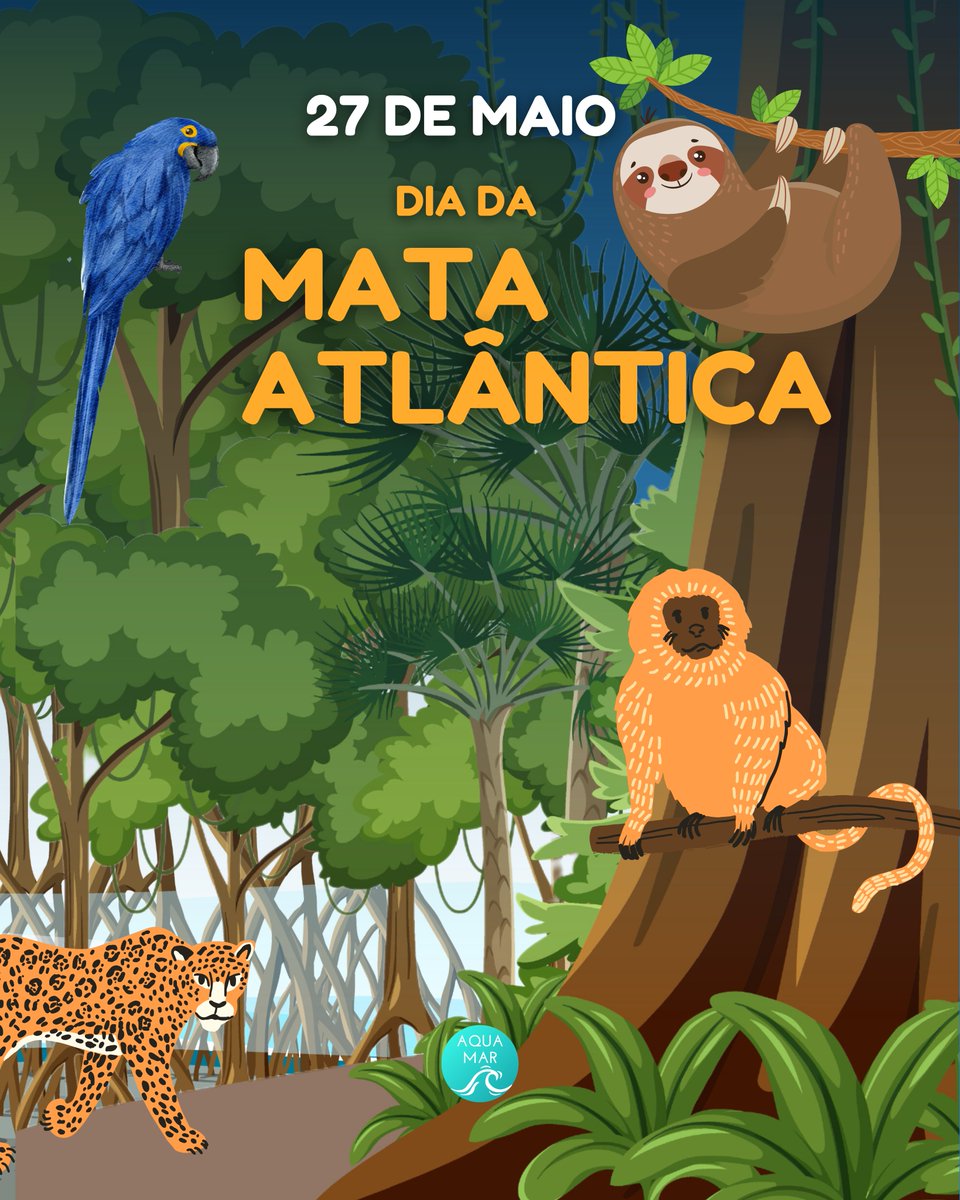 Hoje é o Dia da Mata Atlântica!!! Comemorado anualmente no dia 27 de maio. Essa data foi escolhida para conscientizar a população sobre a importância desse bioma e promover ações de preservação e restauração da #MataAtlântica.