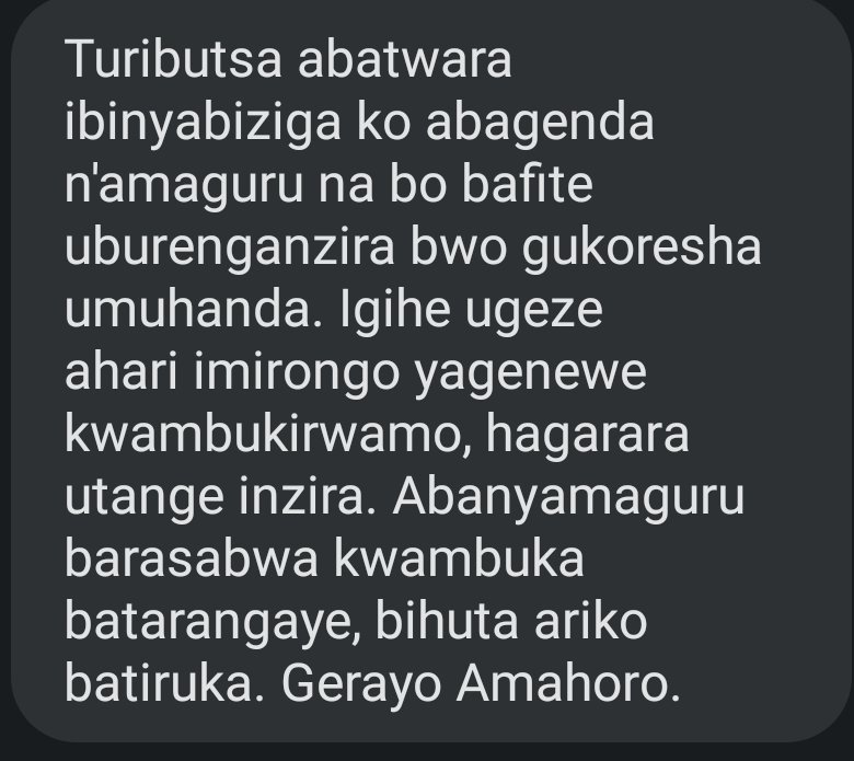 TalkLawRw's tweet photo. MWAKIRE UBUTUMWA BWOHEREJWE NA #POLISI

1. #SHOFERI ahagarare atange inzira ku munyamaguru ushaka kwambuka umuhanda

2. #UMUNYAMAGURU wahawe inzira yambuke umuhanda yihuta kandi nta kurangara

#RwOT #Rwanda https://t.co/BmEjsNPJee