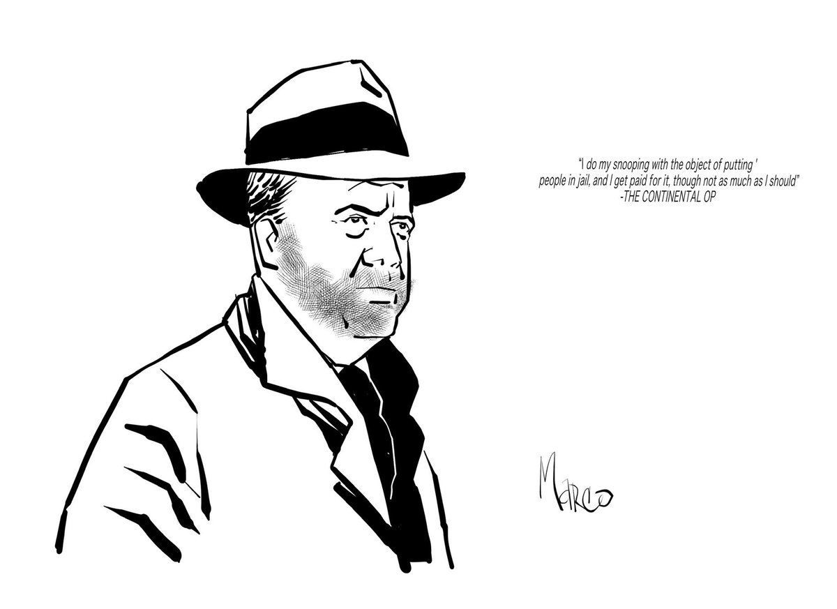 Celebrating the birth of #DashiellHammett with old drawings and a great book. Maybe my biggest influence for writing.