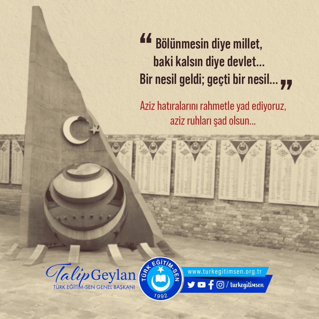 #ŞehitlerÖlmezVatanBölünmez