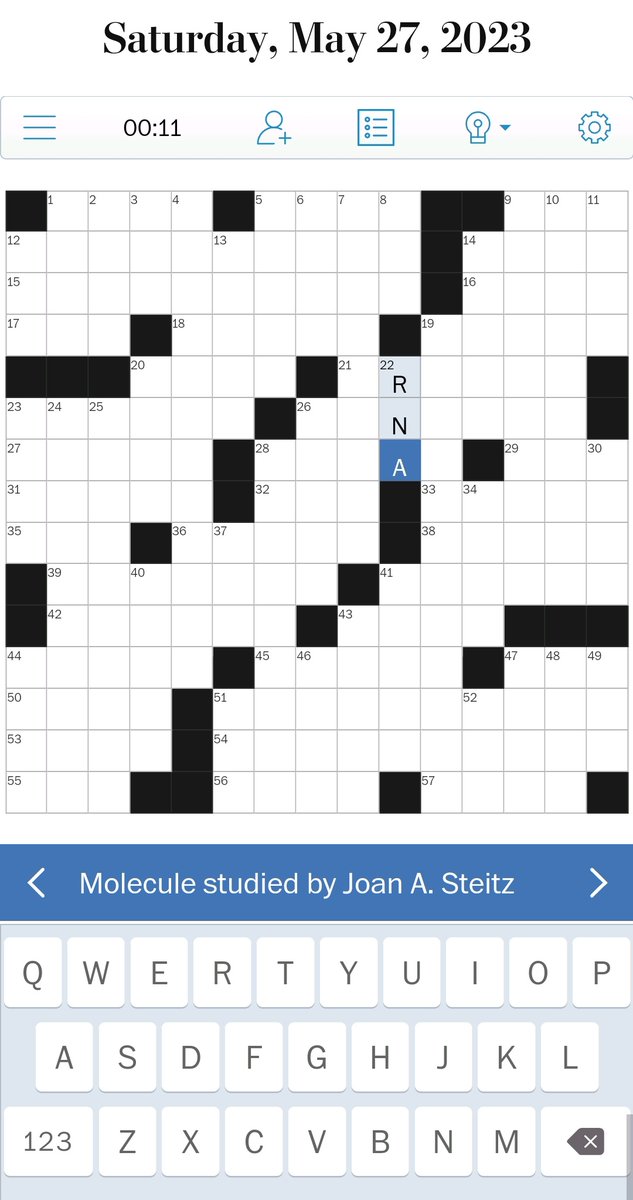 Looks like Joan is a clue in the WashPo crossword puzzle today! 🤓 washingtonpost.com/crosswords/dai…